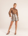 SHORTS SAIA COURO PU NABI MARROM
