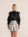 SHORTS SAIA COURO PU NABI PRETO
