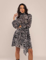 VESTIDO CURTO ANIMAL PRINT ELARA PRETO