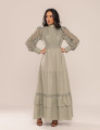 VESTIDO COM RENDA AGNES VERDE OLIVA