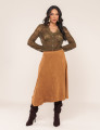 CAMISA EM RENDA ALESSANDRA VERDE OLIVA