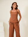 CONJUNTO EM LINHO LENA MARROM