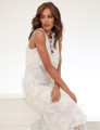 Vestido Renda Babados Chloe Off White