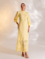 VESTIDO LONGO GUIPIR DOMINIQUE AMARELO