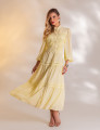 VESTIDO LONGO COM GUIPIR VIVIANE AMARELO