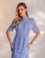VESTIDO LONGO GUIPIR AMÉLIA AZUL