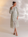 VESTIDO MIDI GUIPIR FLORA VERDE