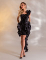 Vestido detalhes Drapeado Adele Preto
