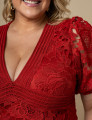 VESTIDO MIDI GUIPIR LORENA PLUS TELHA