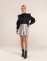 SHORTS SAIA COURO PU NABI PRETO