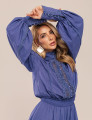 VESTIDO CURTO COM RENDA ELAH AZUL