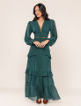 VESTIDO  DECOTE V DONATELA VERDE