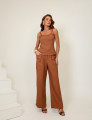 CONJUNTO EM LINHO LENA MARROM