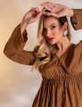 VESTIDO LONGO MIRELLA MARROM