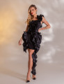 Vestido detalhes Drapeado Adele Preto