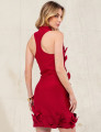 VESTIDO DE BANDAGEM FLORESTA MARSALA
