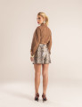 SHORTS SAIA COURO PU NABI MARROM
