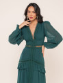 VESTIDO  DECOTE V DONATELA VERDE