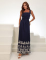 CONJUNTO DE ALGODÃO COM SAIA BORDADA PAMELA AZUL MARINHO