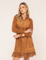 VESTIDO SUEDE PALOMA CARAMELO