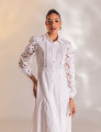 VESTIDO MIDI GUIPIR CLARICE OFF WHITE