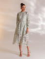 VESTIDO MIDI GUIPIR FLORA VERDE