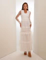 VESTIDO TULE POÁ PETRÍNIA OFF WHITE