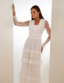 VESTIDO TULE POÁ PETRÍNIA OFF WHITE