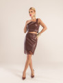 CONJUNTO COURO  PU TALITA MARROM