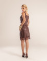 CONJUNTO COURO  PU TALITA MARROM