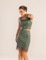 CONJUNTO COURO  PU TALITA VERDE OLIVA