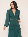 VESTIDO  DECOTE V DONATELA VERDE
