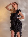 Vestido detalhes Drapeado Adele Preto