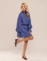 VESTIDO CURTO COM RENDA ELAH AZUL