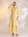 VESTIDO LONGO GUIPIR DOMINIQUE AMARELO