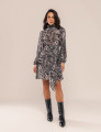 VESTIDO CURTO ANIMAL PRINT ELARA PRETO