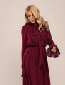 VESTIDO CREPE BELLE VINHO