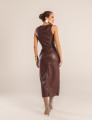 CONJUNTO COURO PU SAVANA MARROM
