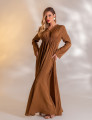 VESTIDO LONGO MIRELLA MARROM
