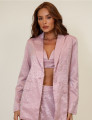 Conjunto Alfaiataria Cetim Josie Rosa