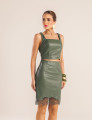CONJUNTO COURO  PU TALITA VERDE OLIVA