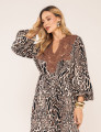 VESTIDO ANIMAL PRINT JASMIM MARROM