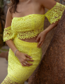 Conjunto Renda Guipir Heloísa Amarelo