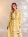 VESTIDO MIDI GUIPIR FLORA AMARELO