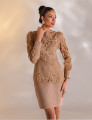 VESTIDO RENDA ESTEFANY BEGE