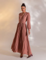 VESTIDO LONGO PLISSADO SOPHIE NUDE