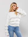 BLUSÃO TRICOT LIZZIE OFF WHITE