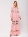 Vestido Detalhes Renda Brigitte Rosa