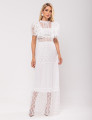 Vestido Renda Poá Nina Off White