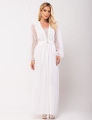 Vestido Tule com Veludo Manuela Off White